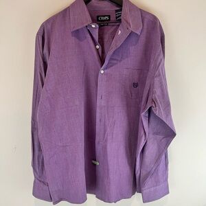 CHAPS Purple Casual Button Down Shirt Lightweight Size 2XL